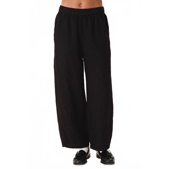 NEW PRAIRIE UNDERGROUND linen work pant in black